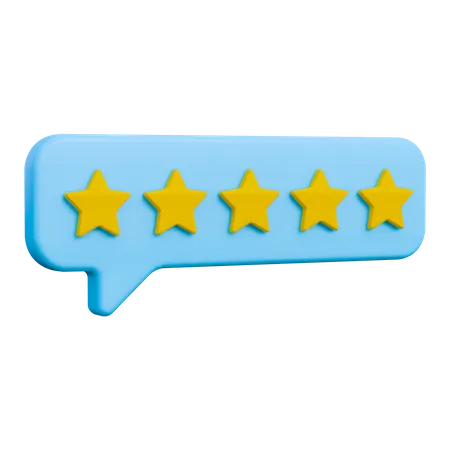 Customer Rating Message  3D Icon
