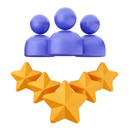 Customer rating star  3D Icon