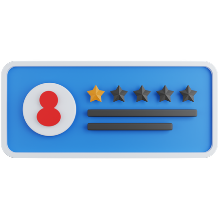 Customer Rating Star  3D Icon