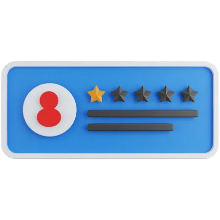 Customer Rating Star  3D Icon
