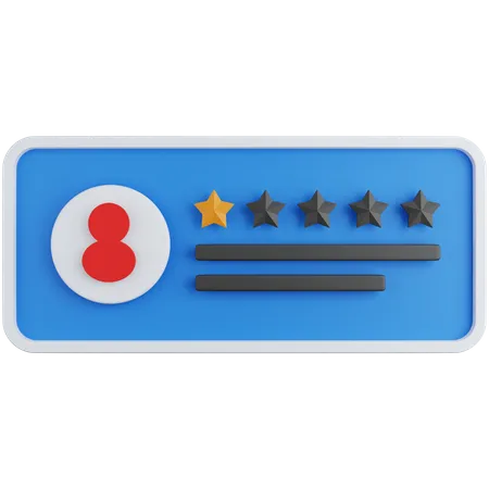 Customer Rating Star  3D Icon