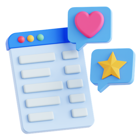 Customer Review  3D Icon