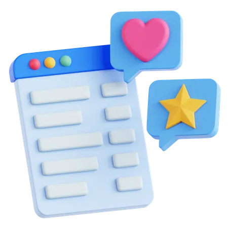 Customer Review  3D Icon