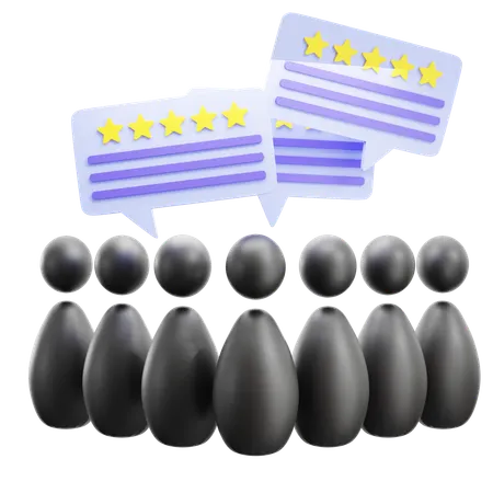Customer Review  3D Icon