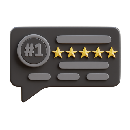 Customer Review  3D Icon