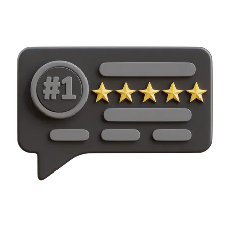 Customer Review  3D Icon