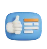 Customer Review 3D Icon