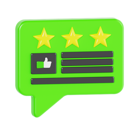 Customer Review  3D Icon