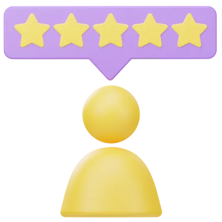 Customer Review Rating 3 D Illustration 3D Icon