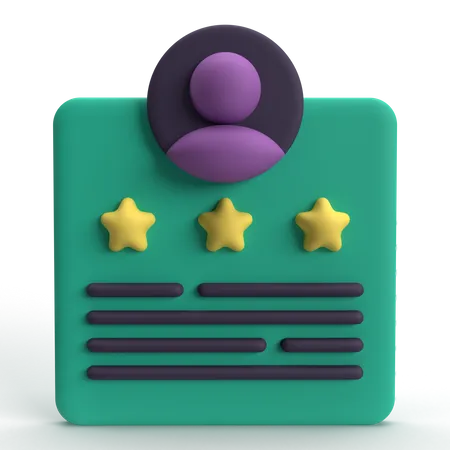 Customer Review  3D Icon