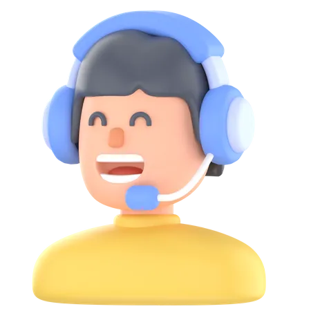 Customer Service Guy 3D Icon