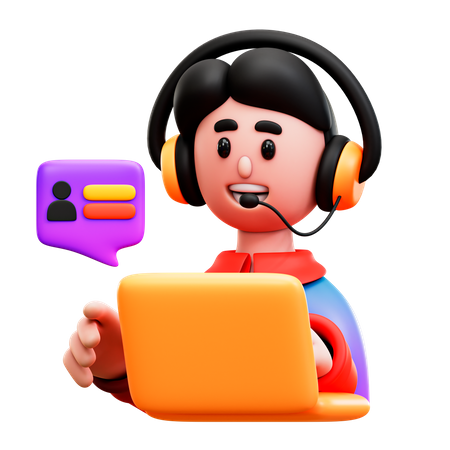 Customer Service  3D Illustration