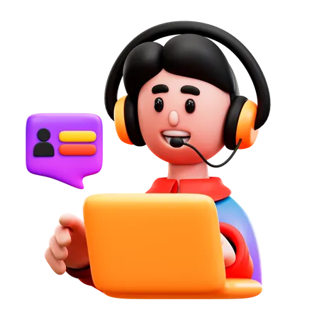 Customer Service  3D Illustration