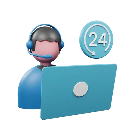 Customer Service  3D Illustration