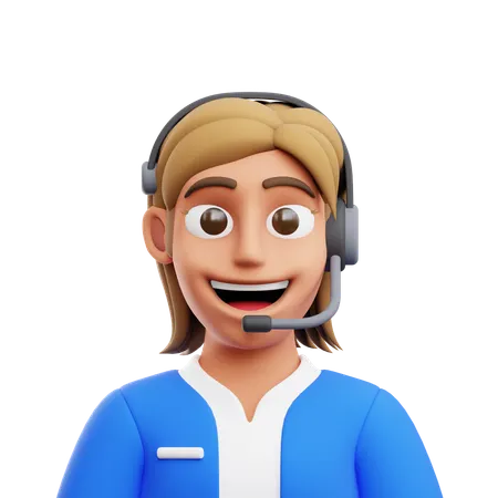 Customer Service Agent 3D Icon