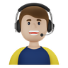 3d customer service agent emoji