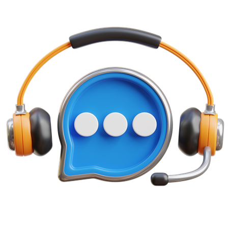 Customer Service Headset  3D Icon