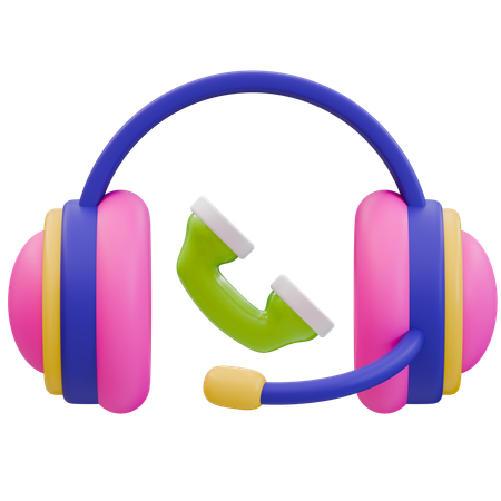 Customer Service Headset  3D Icon