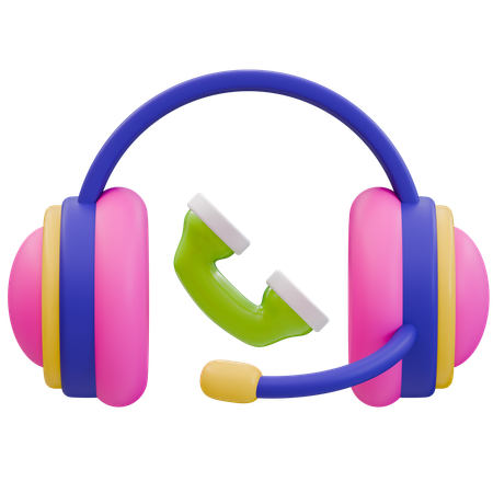 Customer Service Headset  3D Icon