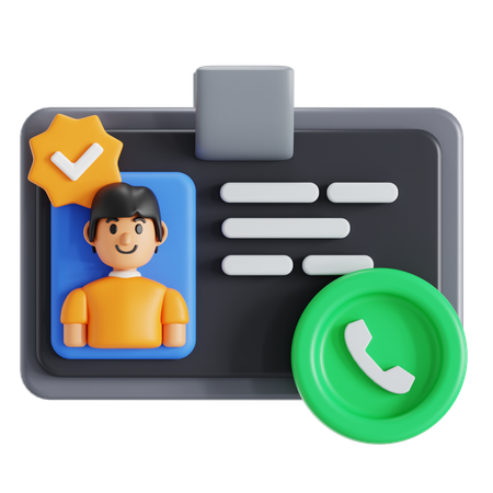 Customer service ID Card  3D Icon