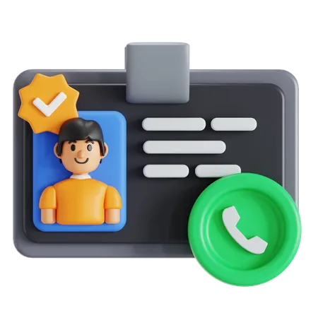 Customer service ID Card  3D Icon