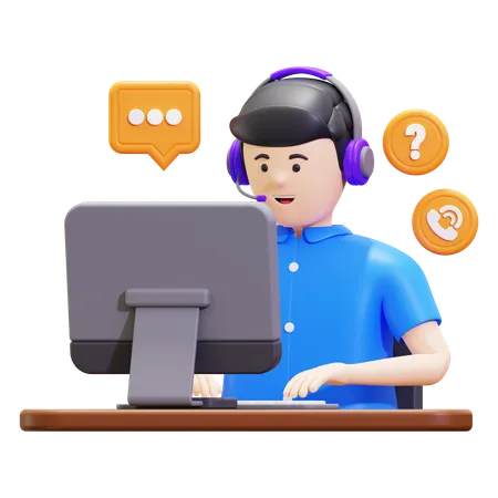 Customer Support  3D Icon