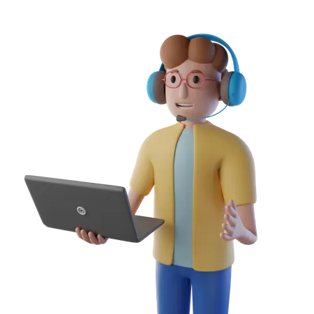 Customer Support  3D Illustration