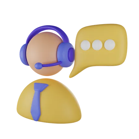 Customer Support  3D Illustration