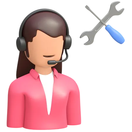 Customer support  3D Illustration