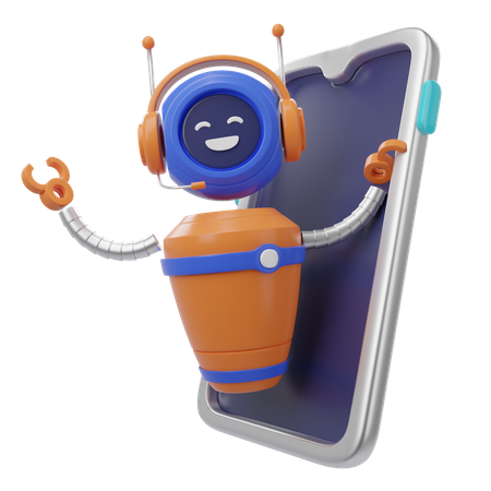 Customer Support Bot  3D Icon