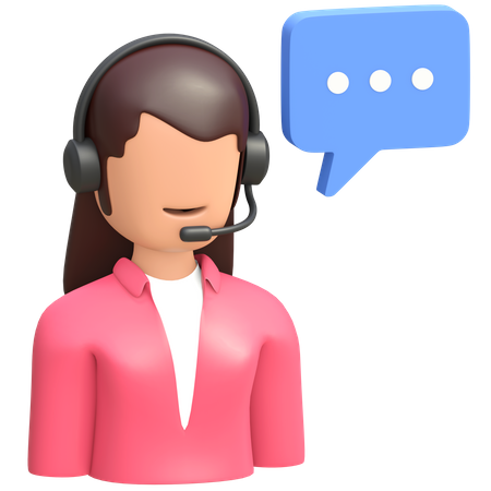 Customer support chat  3D Illustration