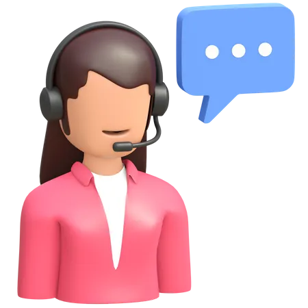 Customer support chat 3D Illustration