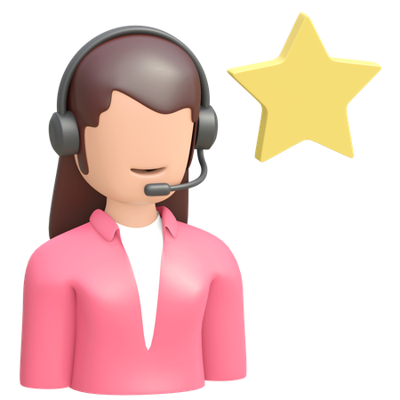 Customer support Rating 3D Illustration