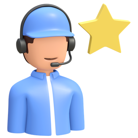 Customer support rating 3D Illustration