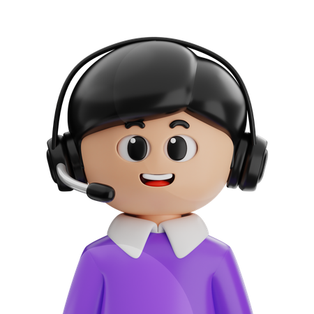 Customer Supporter  3D Icon