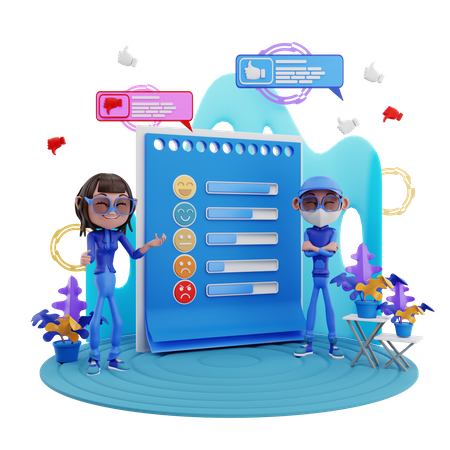 Customer survey  3D Icon