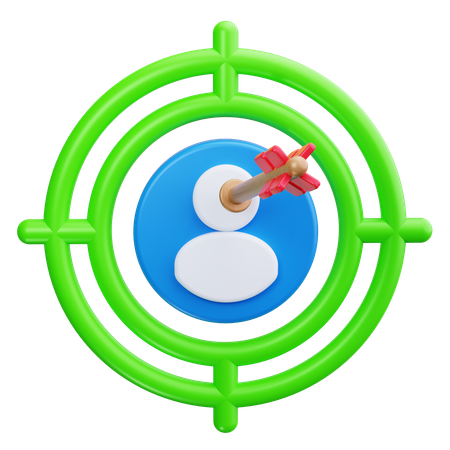 Customer Target  3D Icon