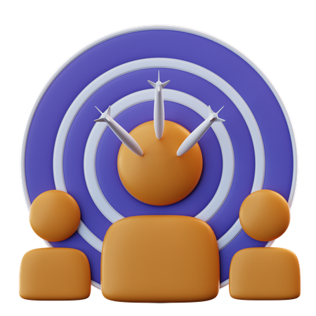 Customer Target  3D Icon