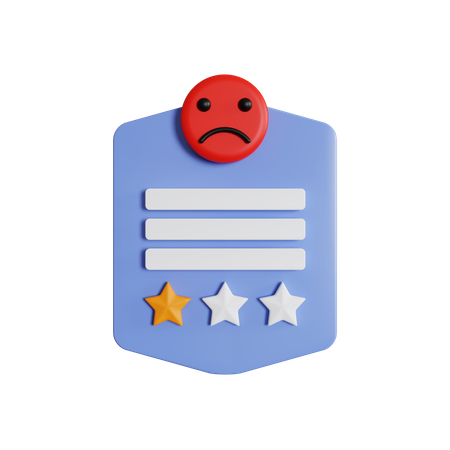 Customer Unhappy Review  3D Icon