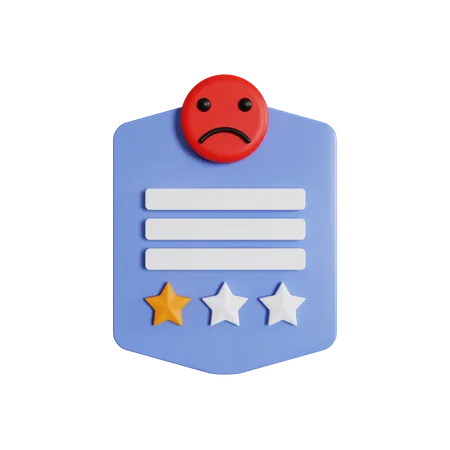 Customer Unhappy Review  3D Icon