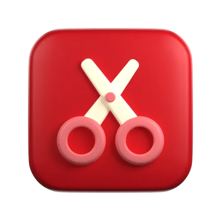 Cut  3D Icon