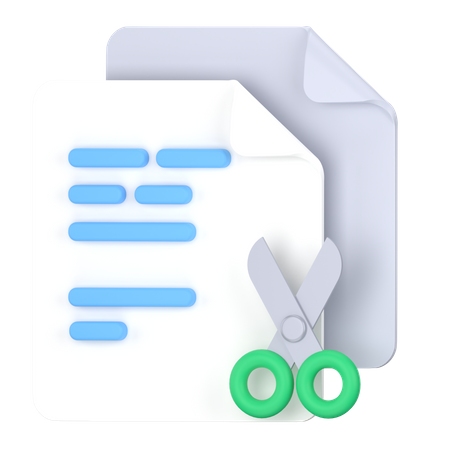 Cut  3D Icon