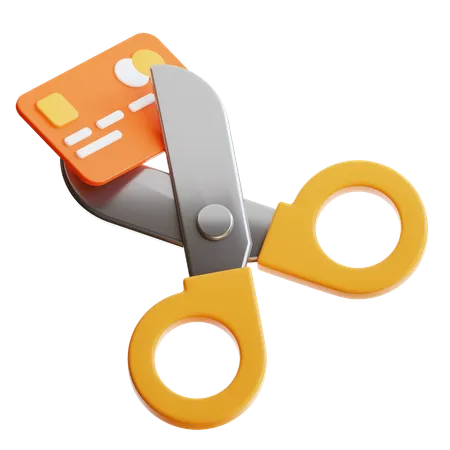 Cut Credit Card  3D Icon