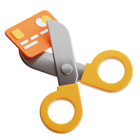 Cut Credit Card  3D Icon