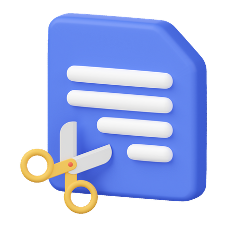 Cut File  3D Icon