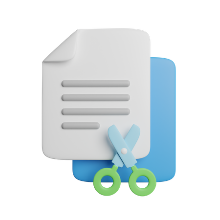 Cut File  3D Icon