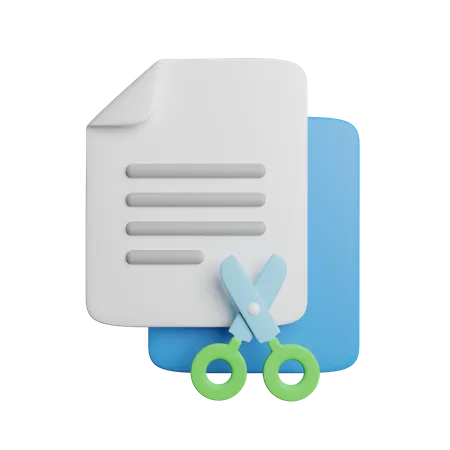 Cut File  3D Icon