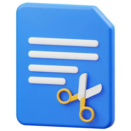 Cut File  3D Icon