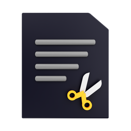 Cut Folder  3D Icon