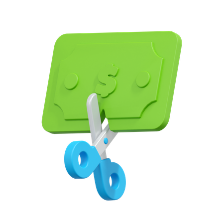 Cut Money  3D Icon